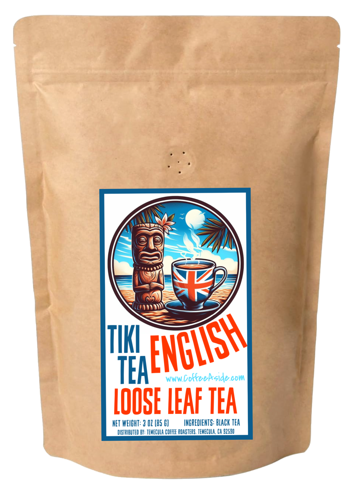 Tiki Tea: ENGLISH BLACK TEA; 3oz; Loose Leaf; [FREE SHIPPING]