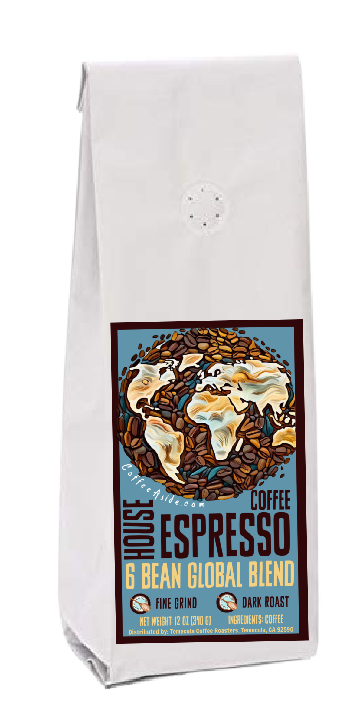 House Espresso (6 Bean Blend); 12oz [FREE SHIPPING]