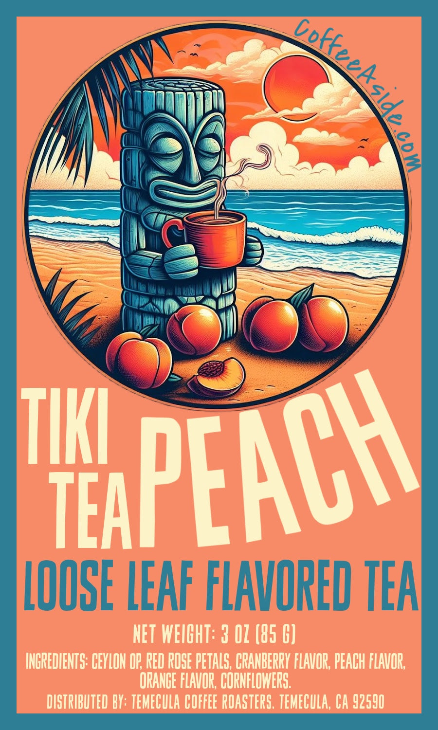 Tiki Tea: PEACH TEA; 3oz; Loose Leaf; [FREE SHIPPING]