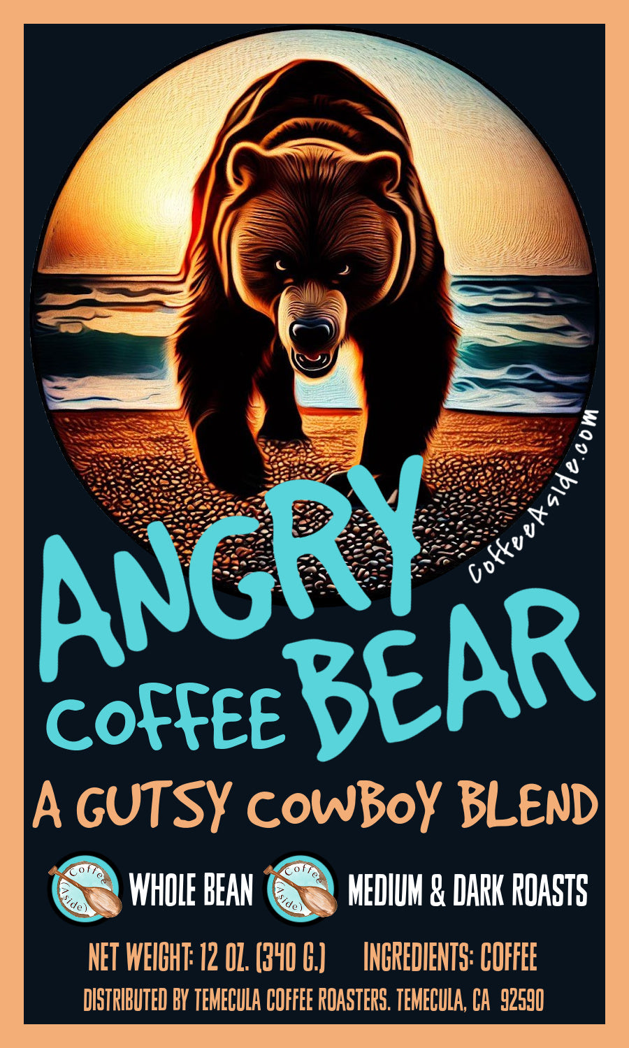 Angry Bear Coffee (Cowboy Blend); 12oz [FREE SHIPPING]
