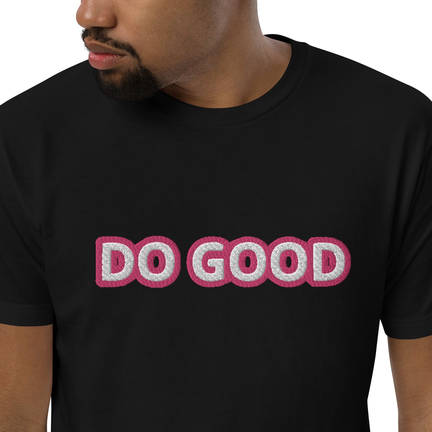 "DO GOOD" Embroidered T-shirt (Athletic Fit)
