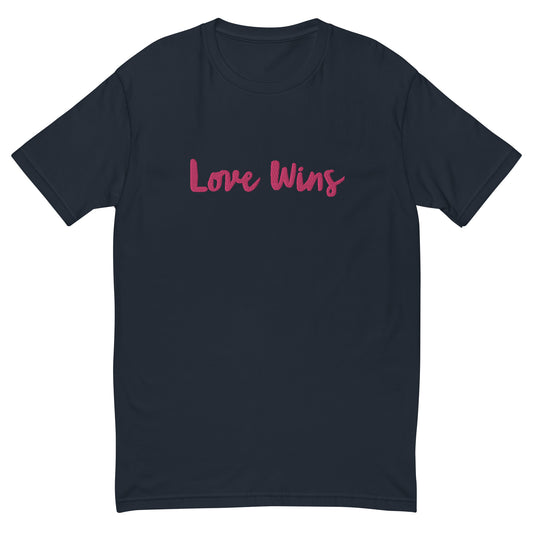 "LOVE WINS" Embroidered T-shirt (Athletic Fit)