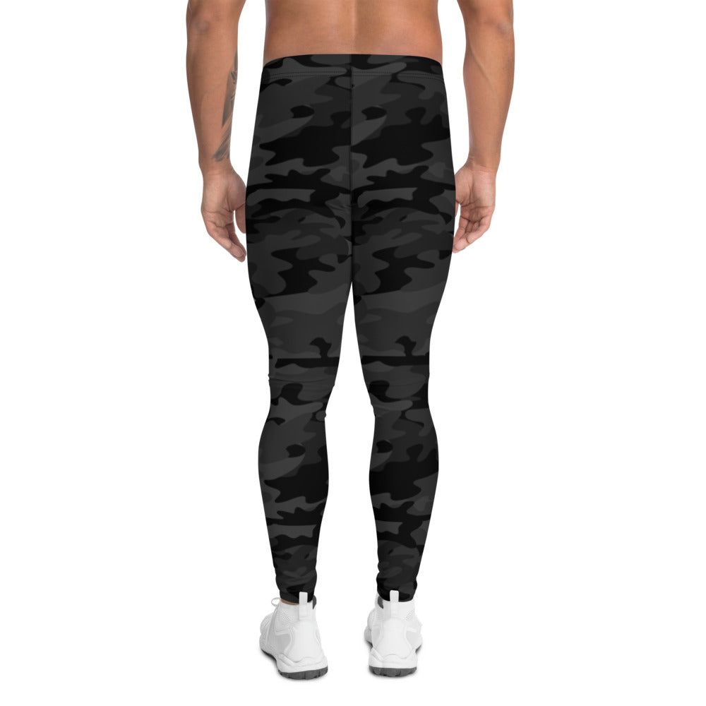 Unlocked Active Men's Compression Pants (Black Camo)