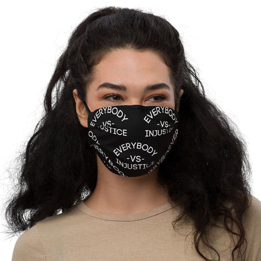 "Everybody VS Injustice" Premium face mask