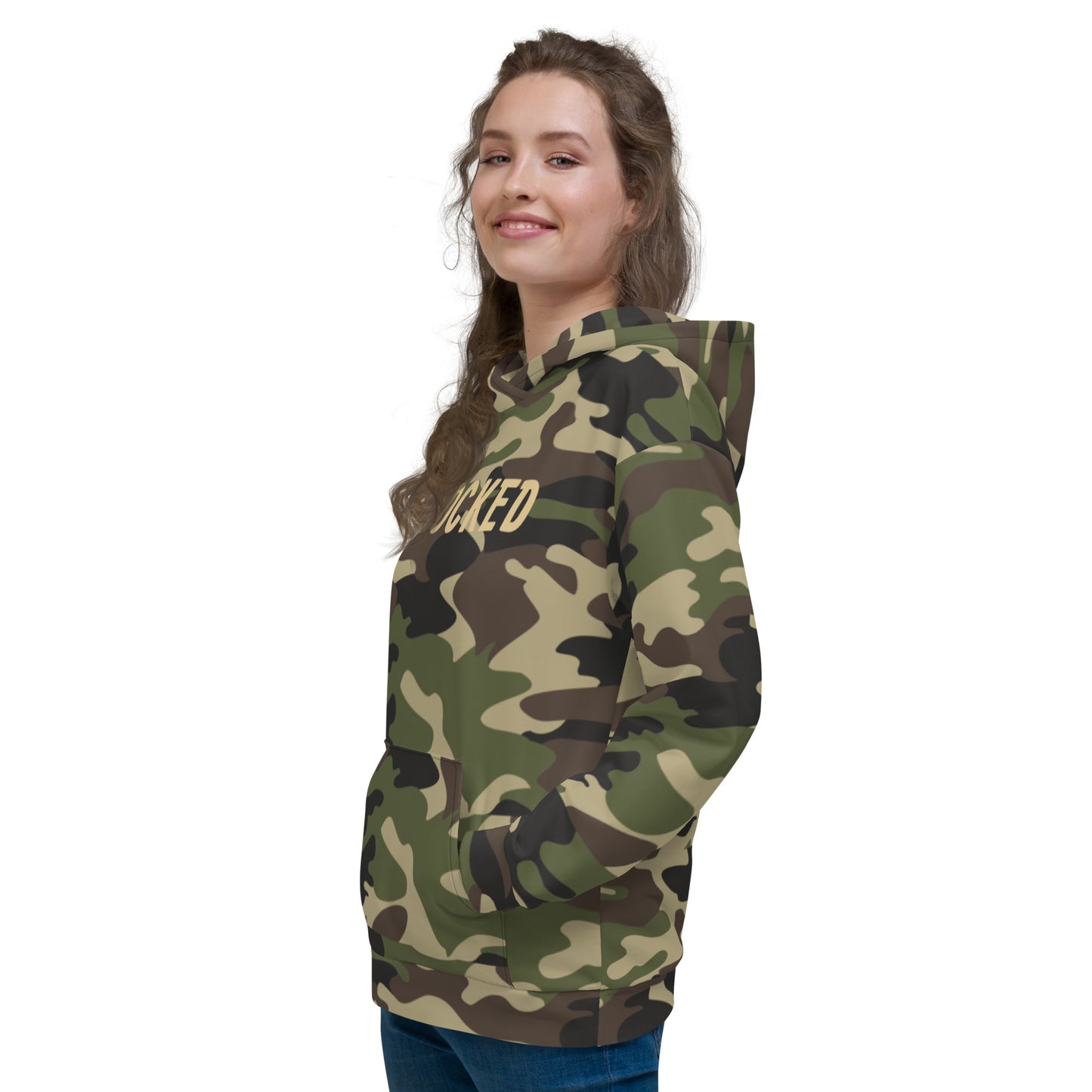 "Unlocked Green Camo" Hoodie (Athletic Fit/Rad Soft Feel)