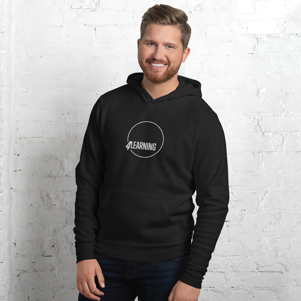 "4Learning" Embroidered Unisex hoodie (Athletic Fit/Super Soft)