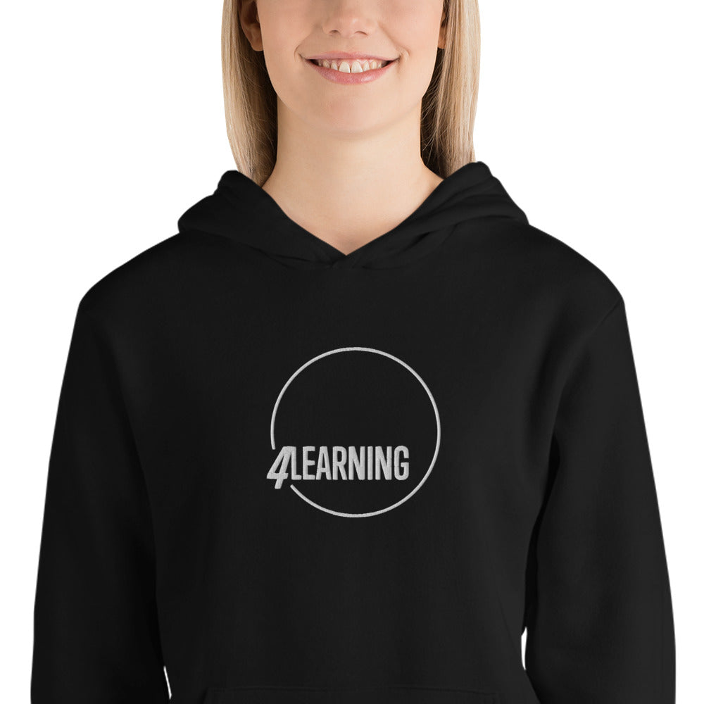 "4Learning" Embroidered Unisex hoodie (Athletic Fit/Super Soft)