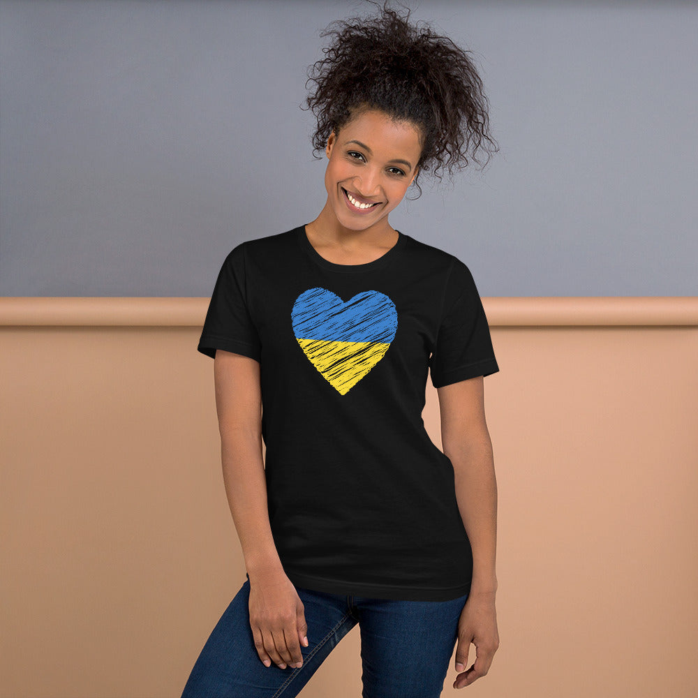 "Heart for Ukraine" Unisex t-shirt (Regular Fit/Soft)