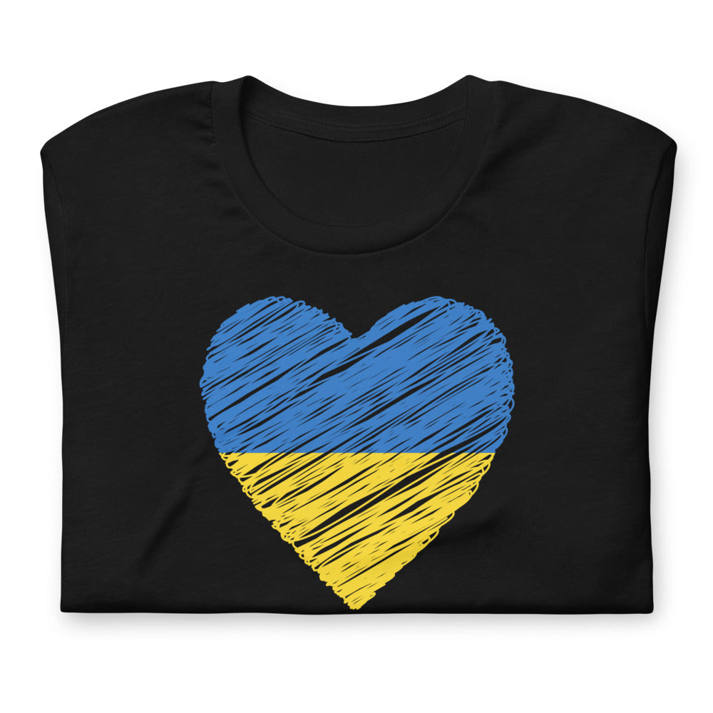 "Heart for Ukraine" Unisex t-shirt (Regular Fit/Soft)
