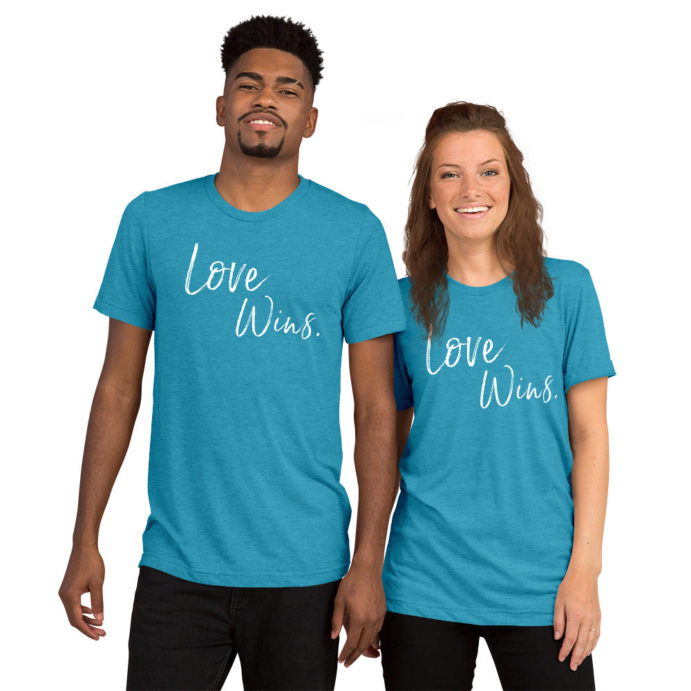 "Love Wins" Unisex t-shirt (Athletic Fit/Super Soft)