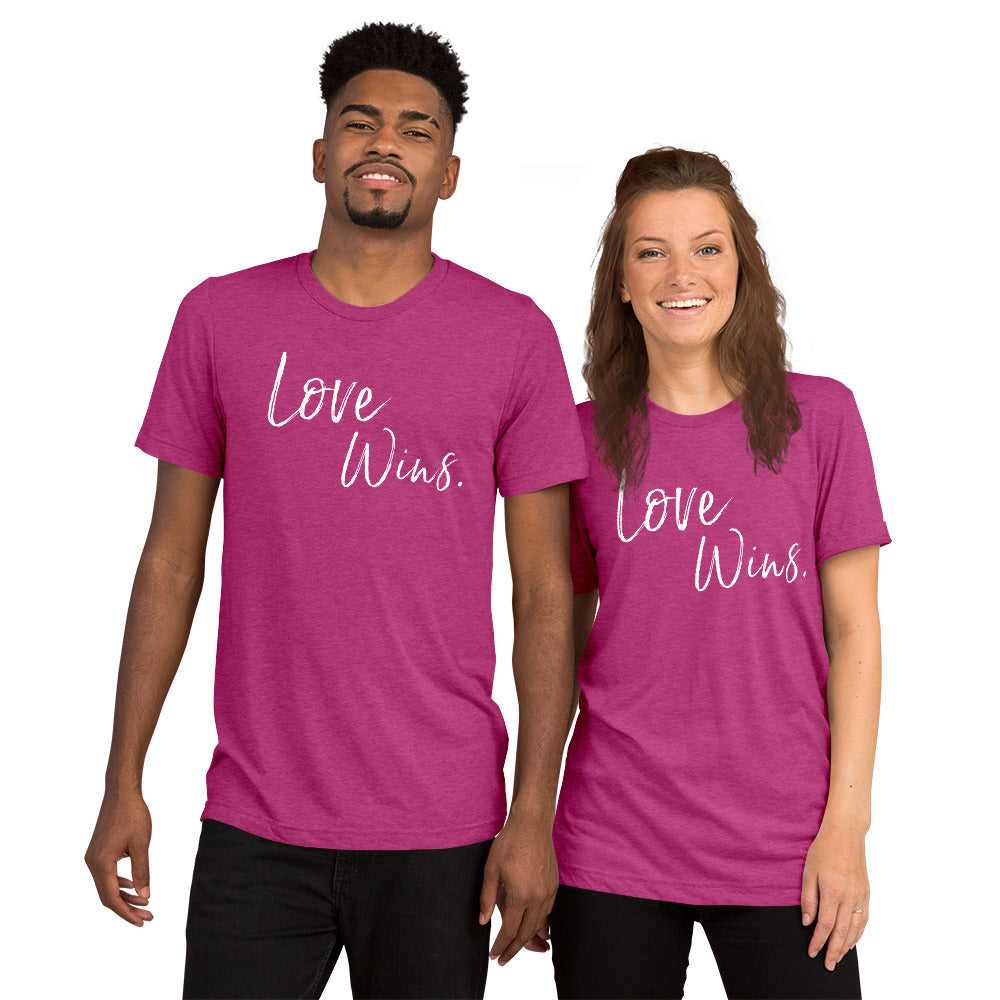 "Love Wins" Unisex t-shirt (Athletic Fit/Super Soft)