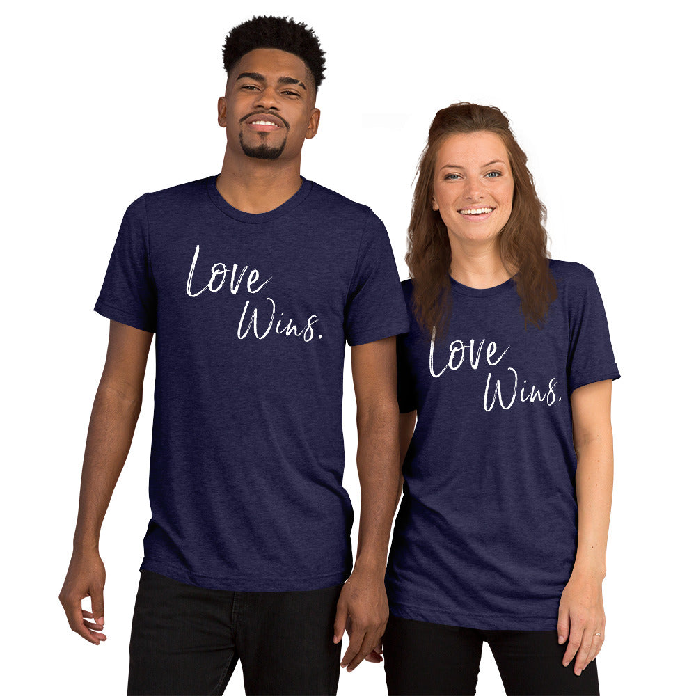 "Love Wins" Unisex t-shirt (Athletic Fit/Super Soft)
