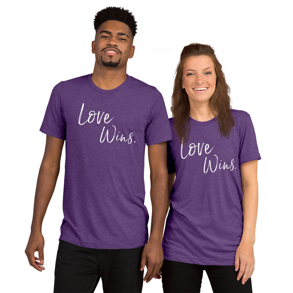 "Love Wins" Unisex t-shirt (Athletic Fit/Super Soft)