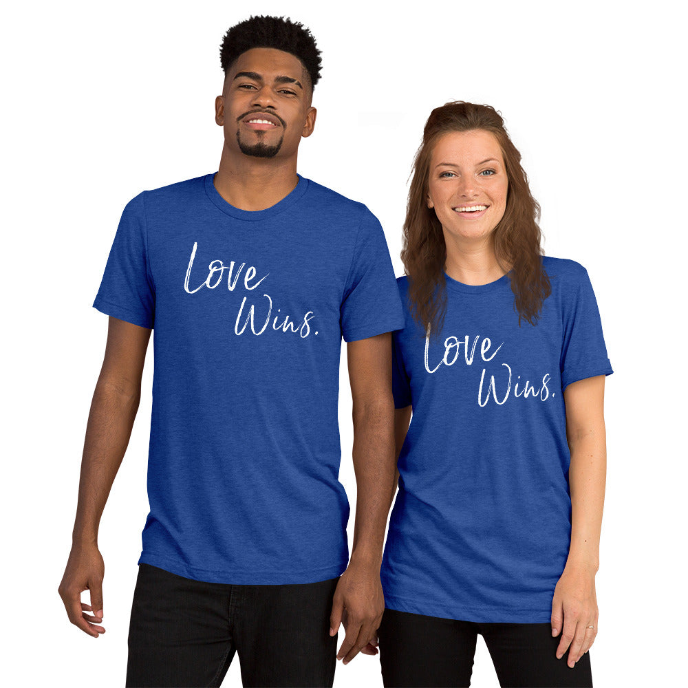 "Love Wins" Unisex t-shirt (Athletic Fit/Super Soft)