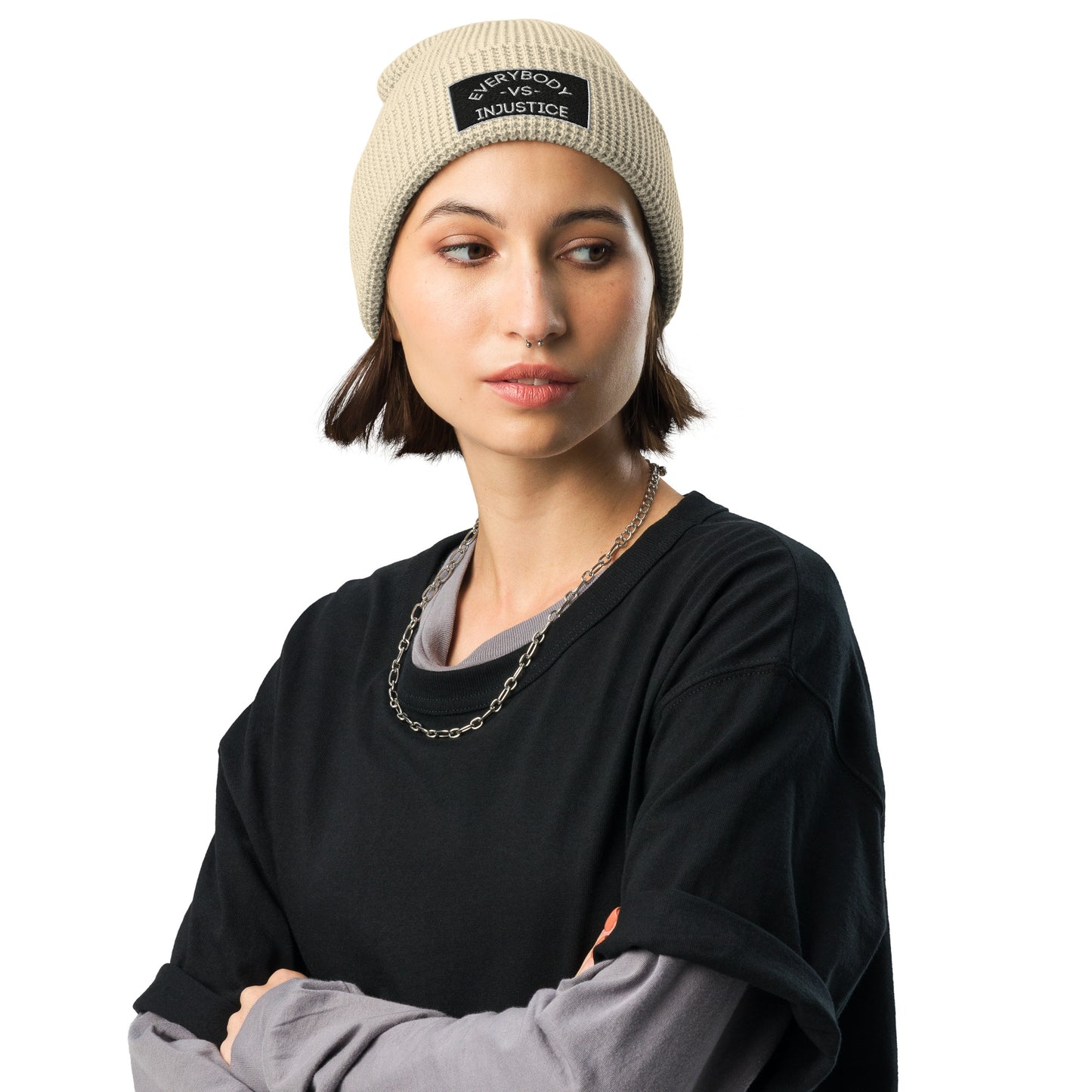 "Everybody VS Injustice" Waffle beanie