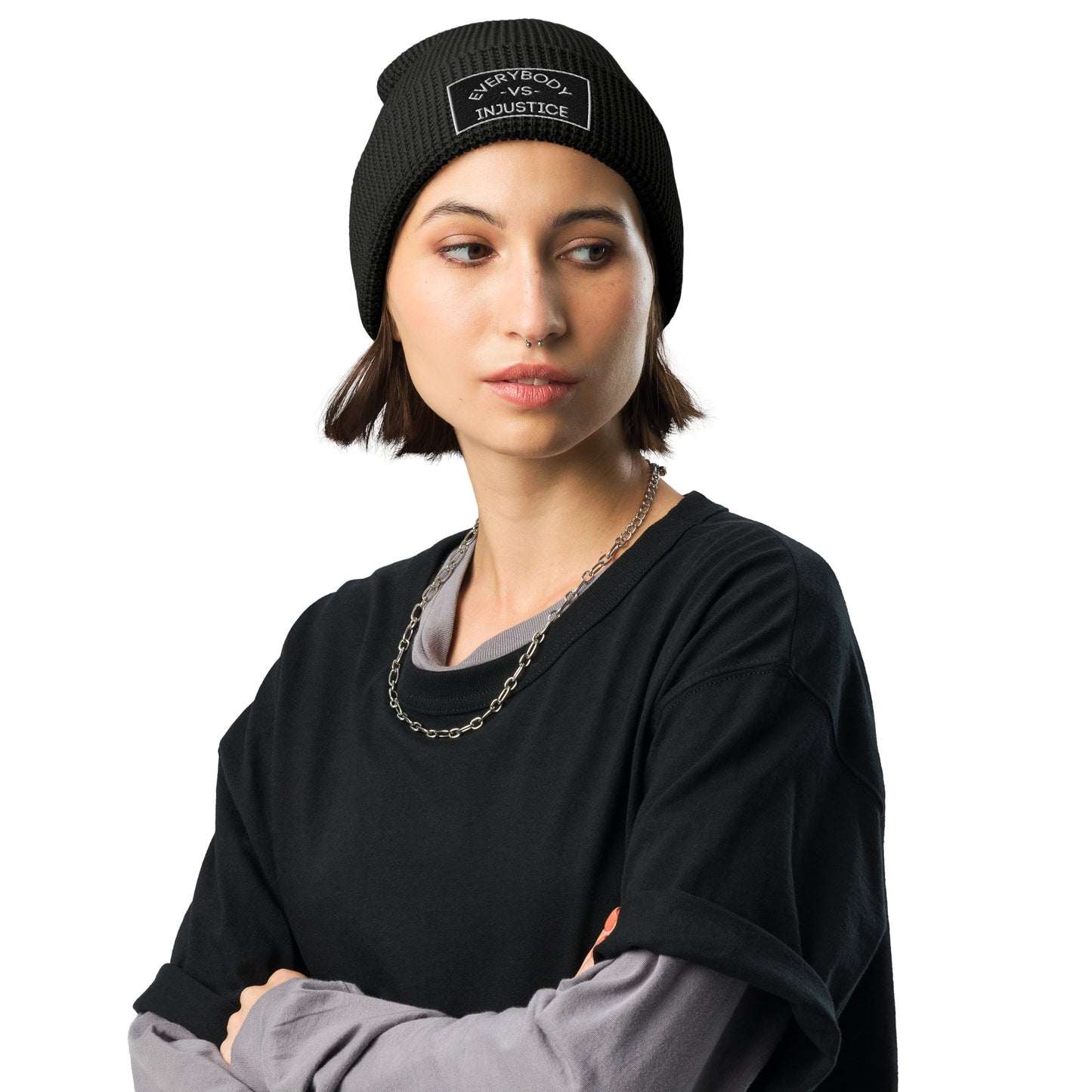 "Everybody VS Injustice" Waffle beanie