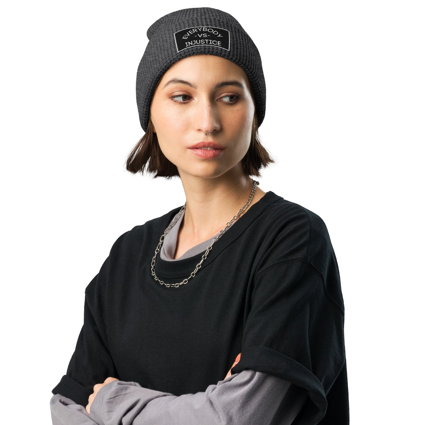 "Everybody VS Injustice" Waffle beanie