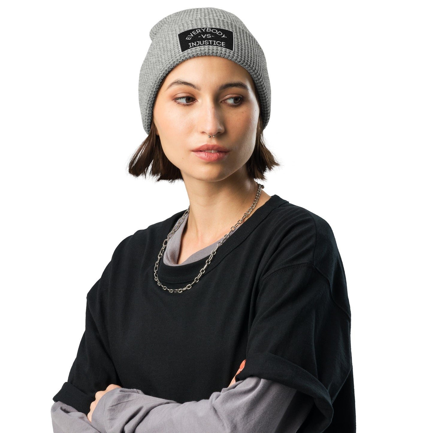 "Everybody VS Injustice" Waffle beanie