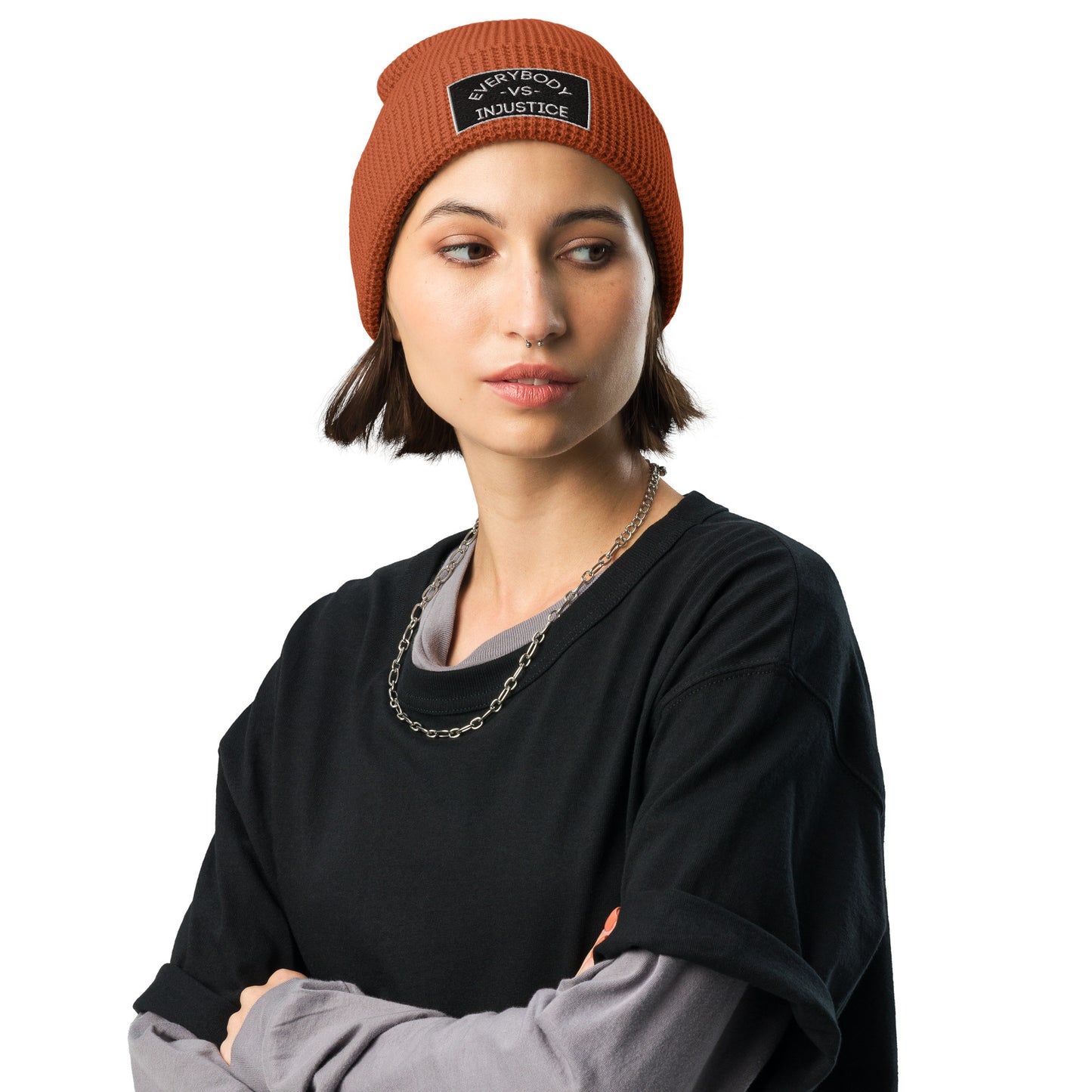 "Everybody VS Injustice" Waffle beanie