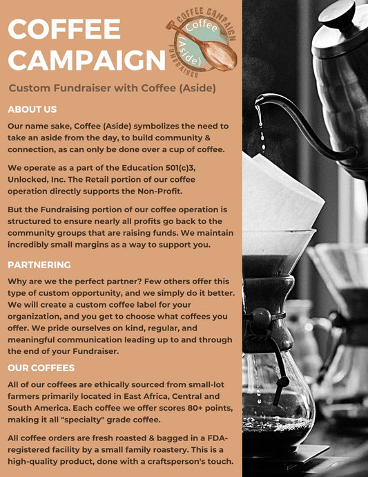 Coffee Campaign Fundraising Options!