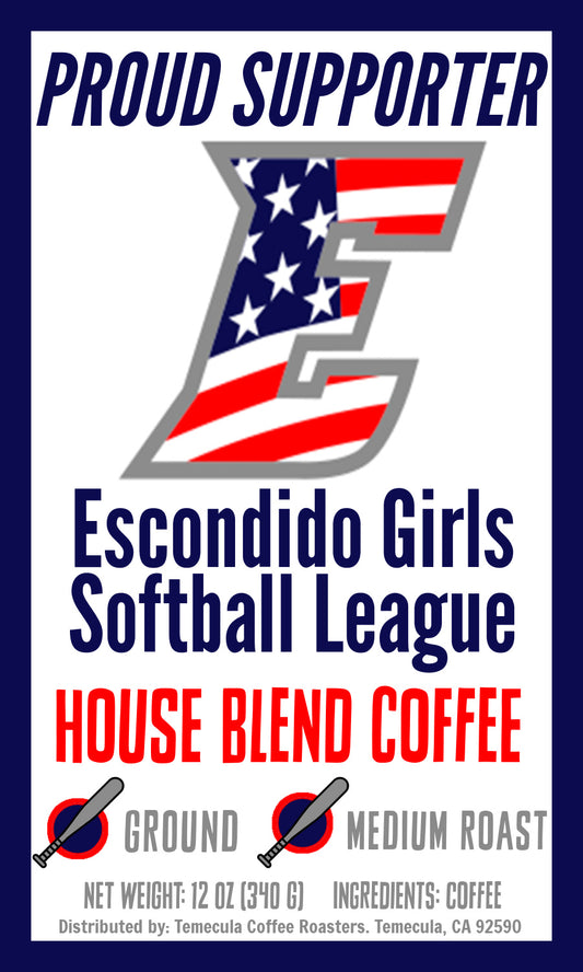 House Blend Coffee; 12oz; Medium Roast [Escondido Girls Softball]