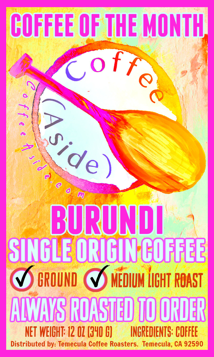 September Coffee of the Month, Burundi; 12oz. [FREE SHIPPING]