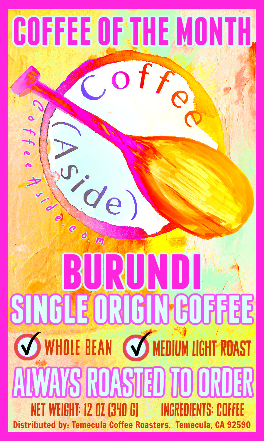 September Coffee of the Month, Burundi; 12oz. [FREE SHIPPING]