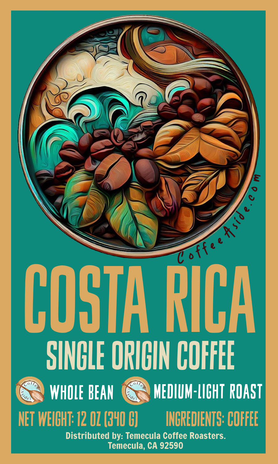 Costa Rica Single Origin; 12oz. [FREE SHIPPING]
