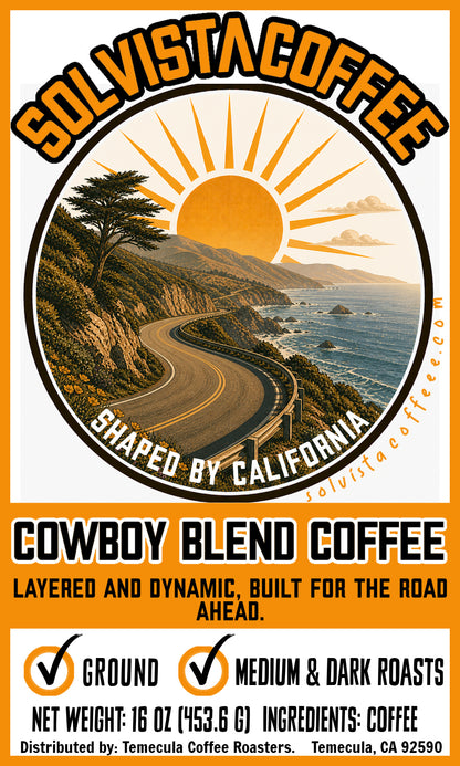 SOLVISTA Switchback Coffee; Cowboy Blend; 1 LB; FREE SHIPPING