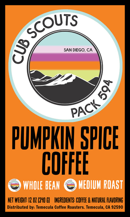 Pumpkin Spice (Whole Bean); 12oz; [Cub Scout Pack 594]