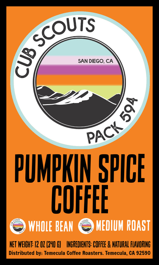 Pumpkin Spice (Whole Bean); 12oz; [Cub Scout Pack 594]