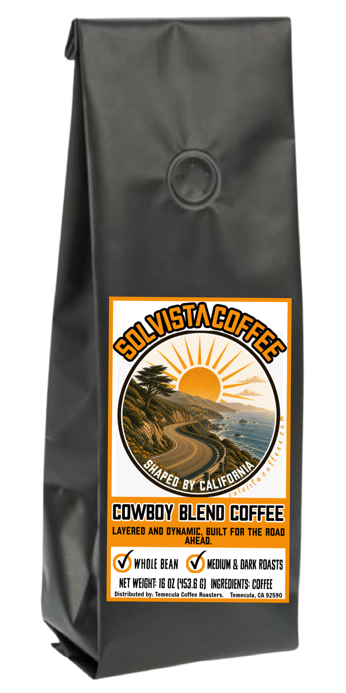 SOLVISTA Switchback Coffee; Cowboy Blend; 1 LB; FREE SHIPPING