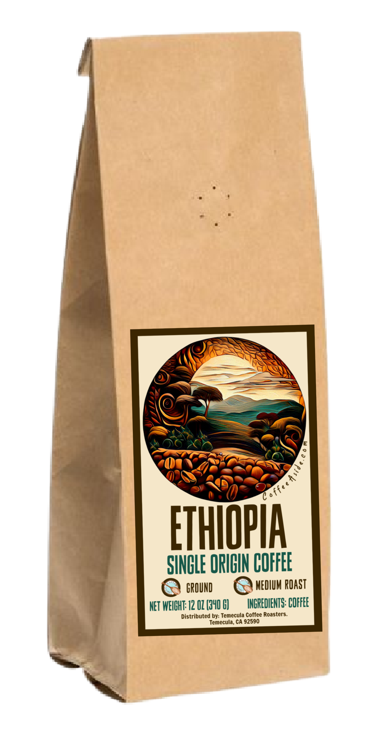 Ethiopia Single Origin; 12oz. [FREE SHIPPING]