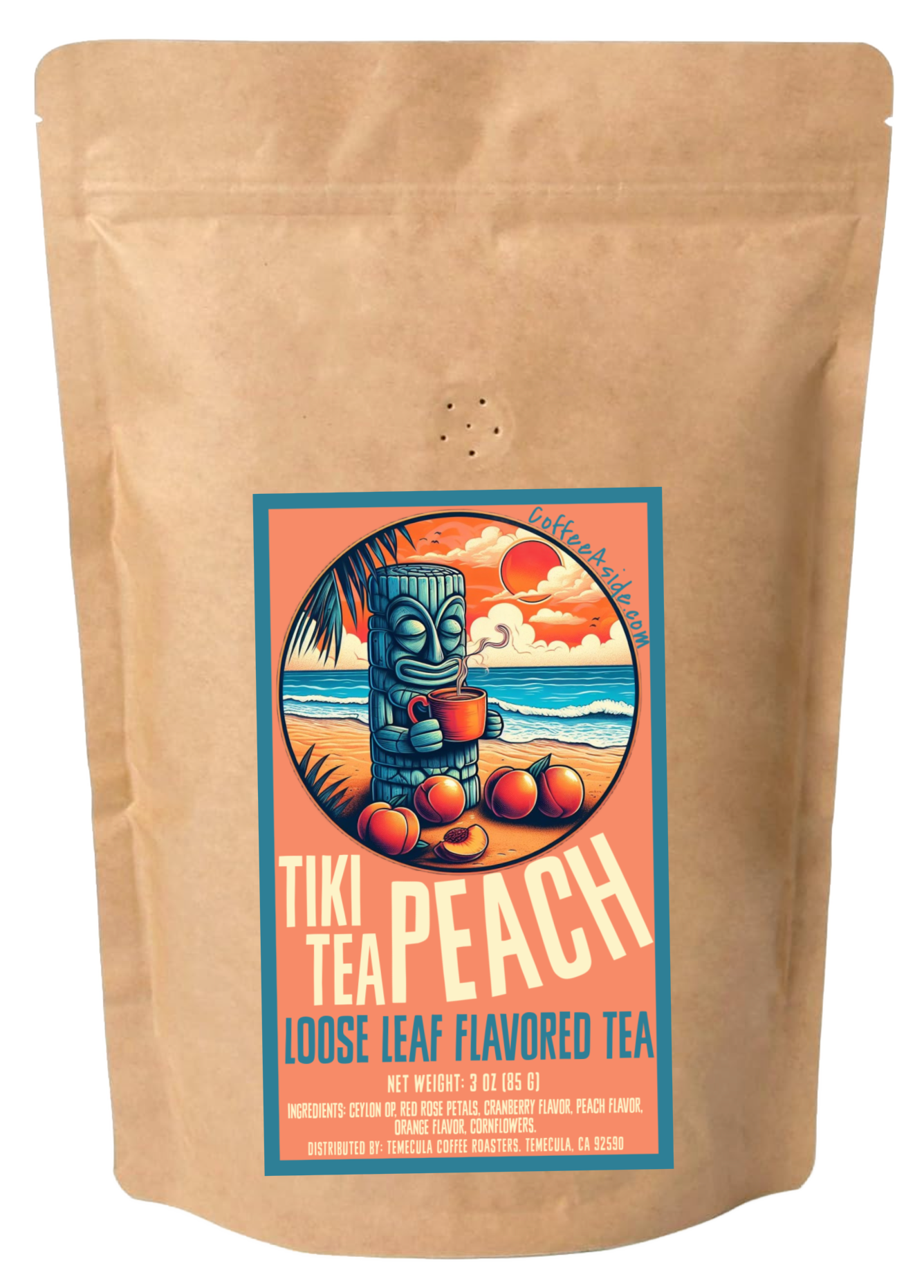 Tiki Tea: PEACH TEA; 3oz; Loose Leaf; [FREE SHIPPING]