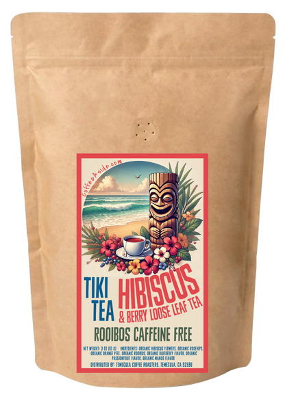 Tiki Tea: HIBISCUS & BERRY TEA (Caffeine Free); 3oz; Loose Leaf; [FREE SHIPPING]