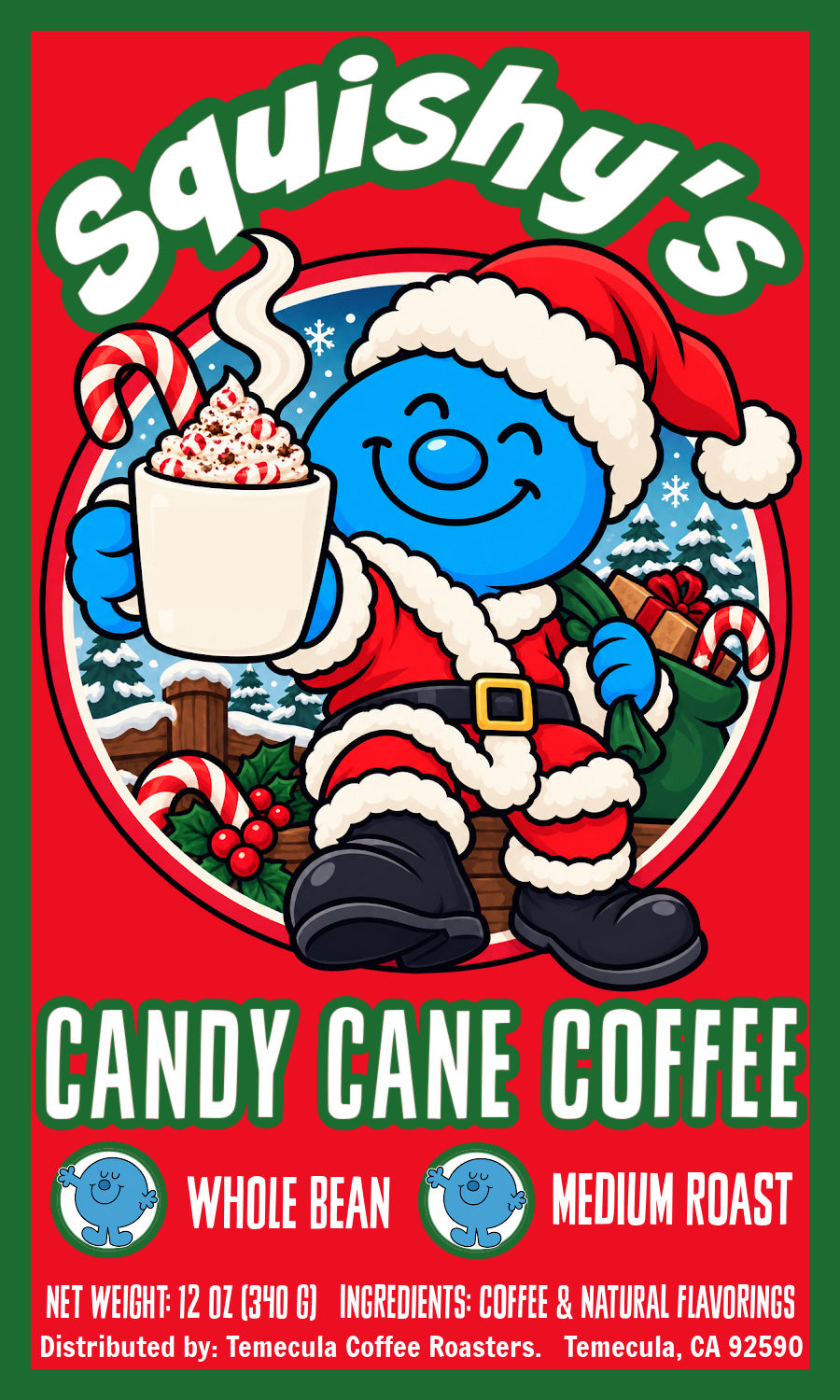 Squishy's Candy Cane Coffee; 12oz. [FREE SHIPPING]