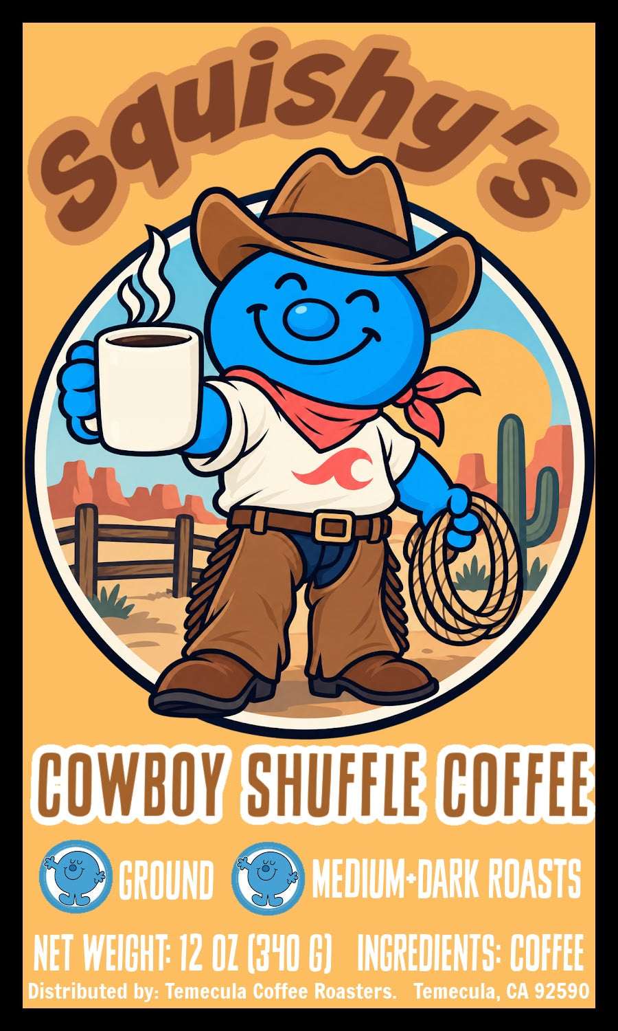 Squishy Cowboy Coffee; 12oz [FREE SHIPPING]