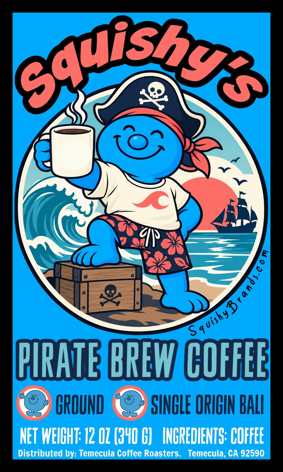 Squishy Pirate Brew (Bali Blue); 12oz. [FREE SHIPPING]