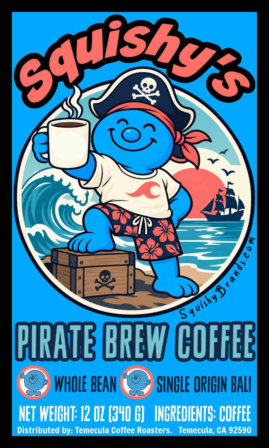 Squishy Pirate Brew (Bali Blue); 12oz. [FREE SHIPPING]
