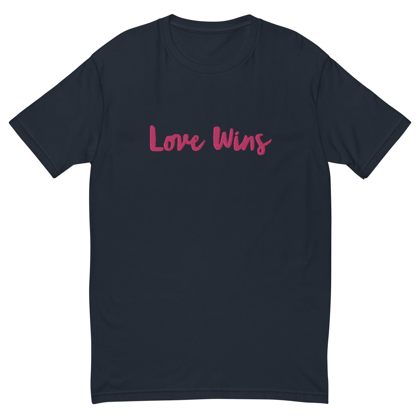 "LOVE WINS" Embroidered T-shirt (Athletic Fit)