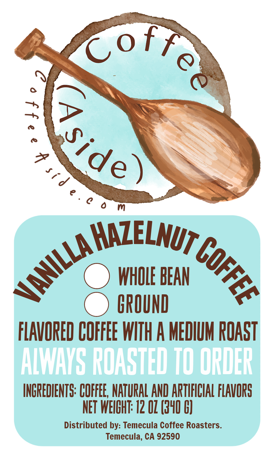 Vanilla Hazelnut; 12oz. [FREE SHIPPING]