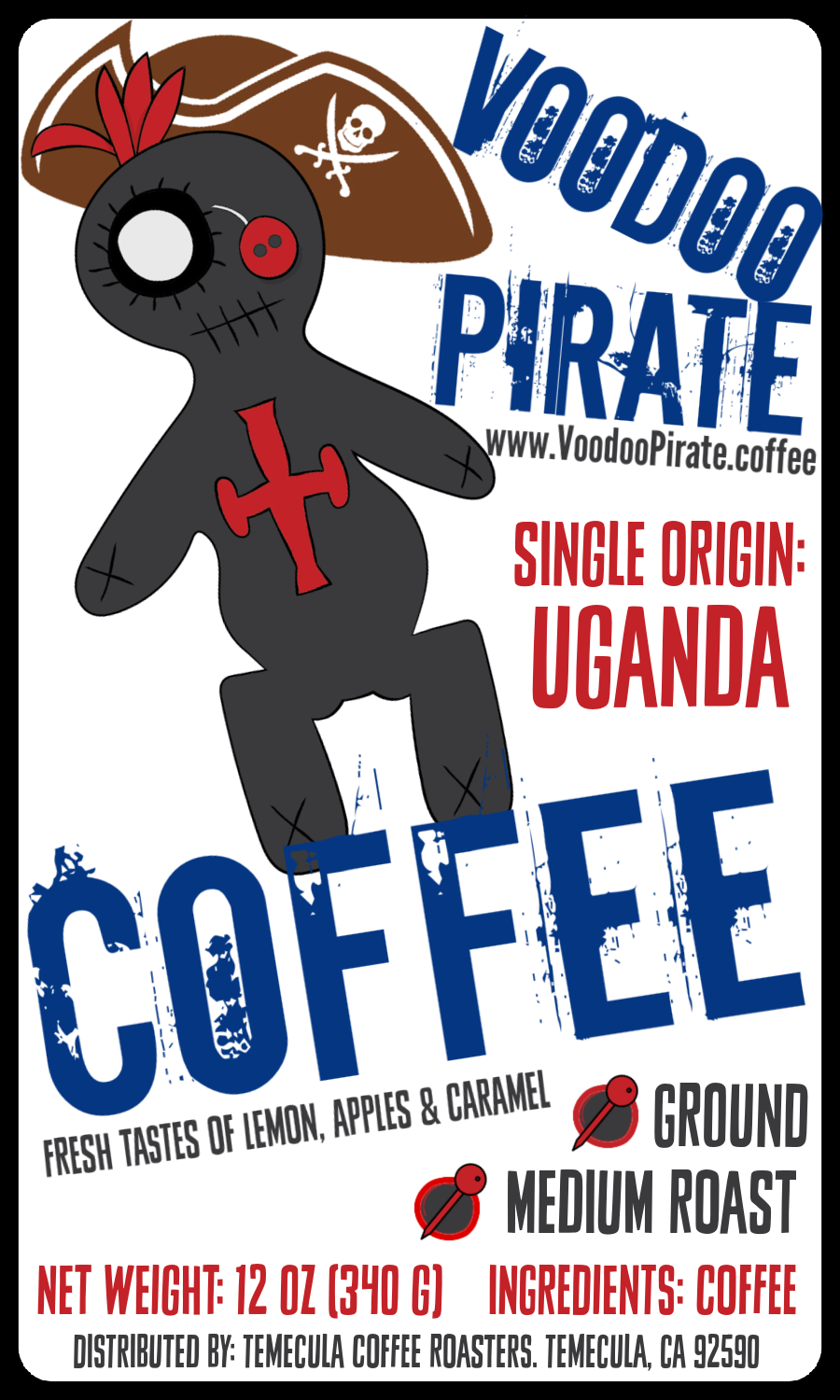 Voodoo Pirate (Uganda); 12oz [FREE SHIPPING]