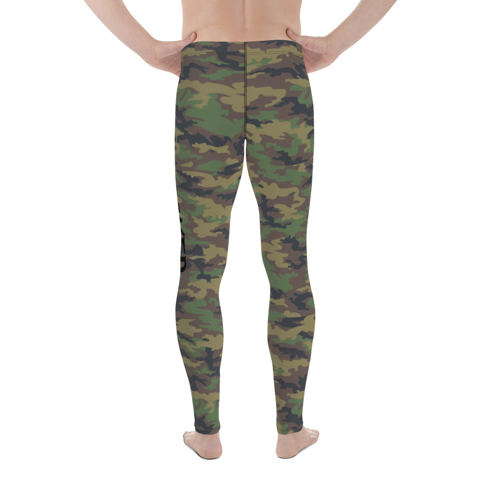 Unlocked Active Men's Compression Pants (Green Camo)