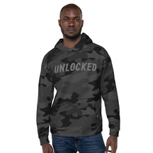 Load image into Gallery viewer, Unlocked Black Camo Hoodie (Athletic Fit)
