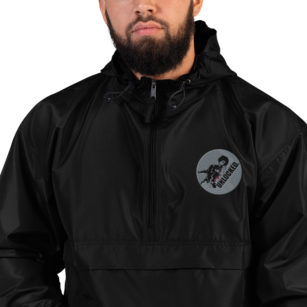 "Unlocked Outdoors" Champion Packable Unisex Jacket (Embroidered)