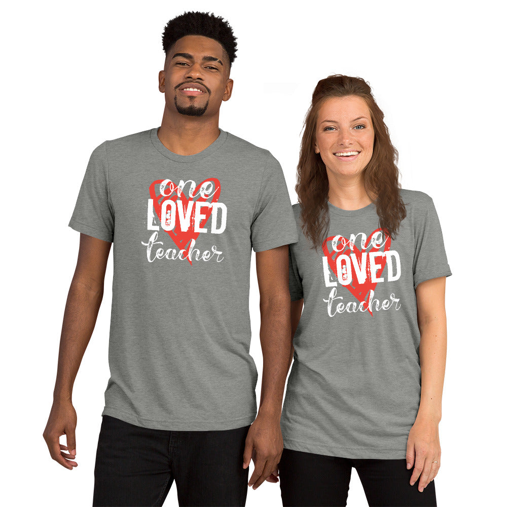 "One Loved Teacher" Short sleeve t-shirt (Super Soft)