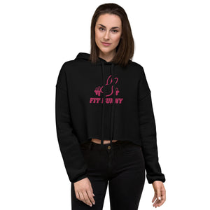 "Fit Bunny" Embroidered Crop Hoodie (Super Soft)